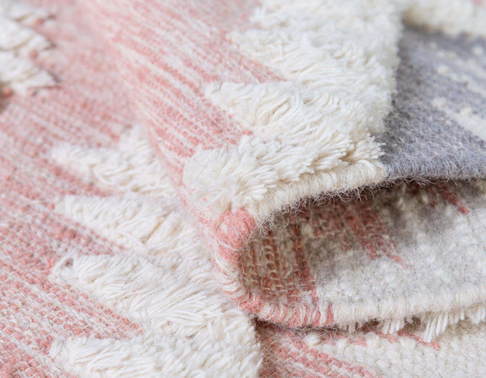 Unique Loom Ivory Mesa Area Rug, Pink, 5'x8', Rectangular
