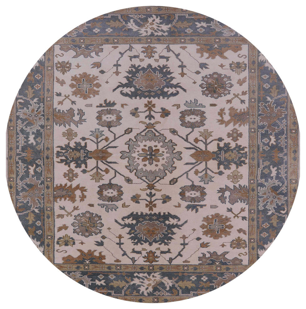 Ahgly Company Indoor Round Mid-Century Modern Area Rugs, 4' Round