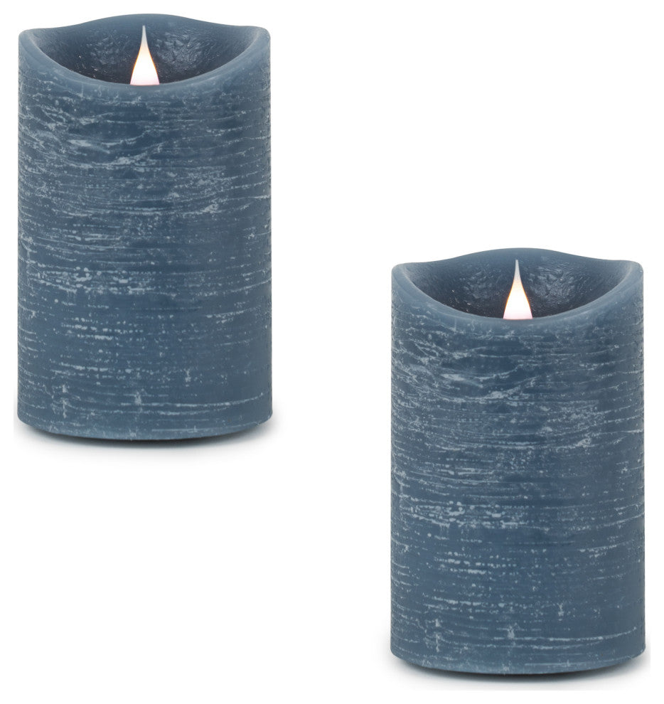 Simplux LED Designer Candle With Remote, Set of 2, 3.5"x5.5"H