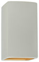 Ambiance Small Rectangle Open Top & Bottom, Outdoor, Wall Sconce, Incandescent, Matte White/Champagne Gold