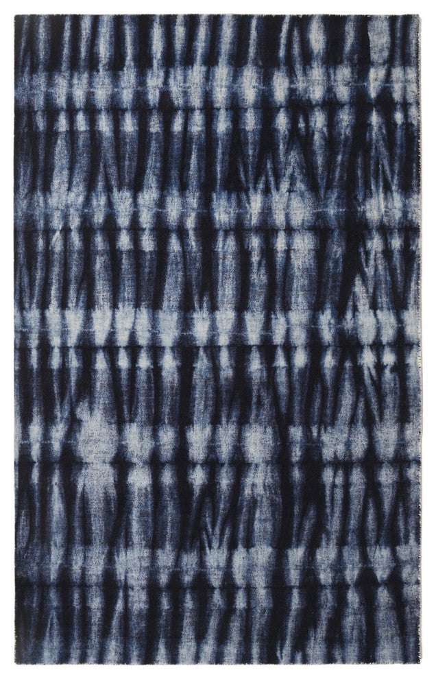 Navy Resist Contemporary Modern Area Rug, 7'6"x9'6"