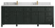 Sonoma 84 Double Sink Bath Vanity Dark Forest Green 1.5"  Calacatta Laza.