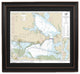 Nautical Chart, Carlos Bay to Redfish Bay, Poster Framed