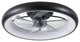 22 in. W x 6 in. H Ceiling Fan in Black and White with Dimmable LED Lights