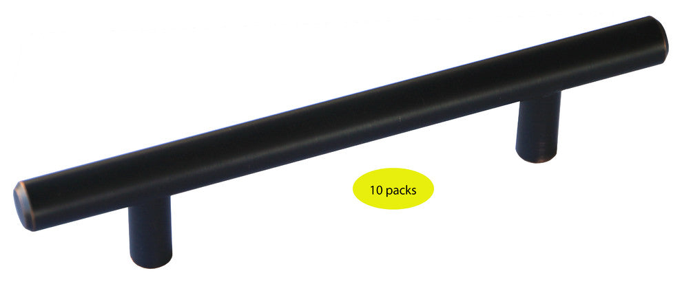 10 Pack Bar Pulls in Oil Rubbed Bronze, 96 mm C.C.