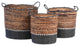 Milo Natural Banana Stalk Nested Woven Baskets, Set of 3