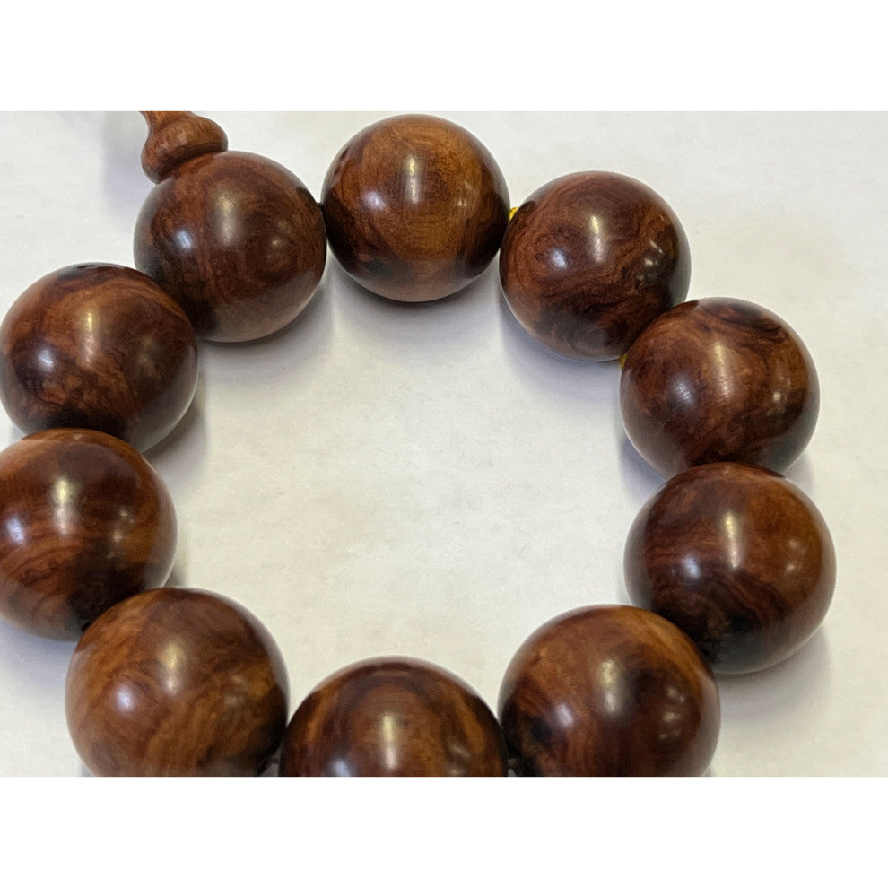 Chinese Huanghuali Rosewood Beads Hand Rosary Praying Bracelet Hws2410