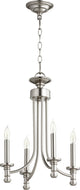 Rossington 4-Light Chandelier, Satin Nickel