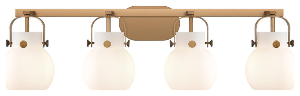 Pilaster Ii Sphere 4 37" Bath Vanity-Light Brushed Brass