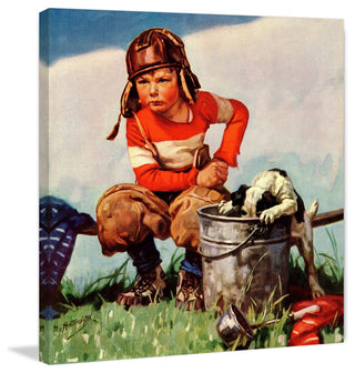 "Young Pilot" Painting Print on Canvas by Curtis