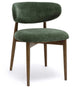Zinea Performance Textured Velvet Dining Chair, Forest Green