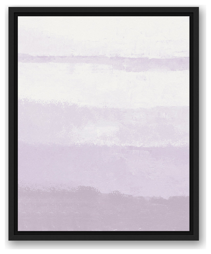 Soft Purple Abstract Gradiant 16x20 Black Floating Framed Canvas