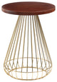Melody Designer Cage Table, Walnut, Gold