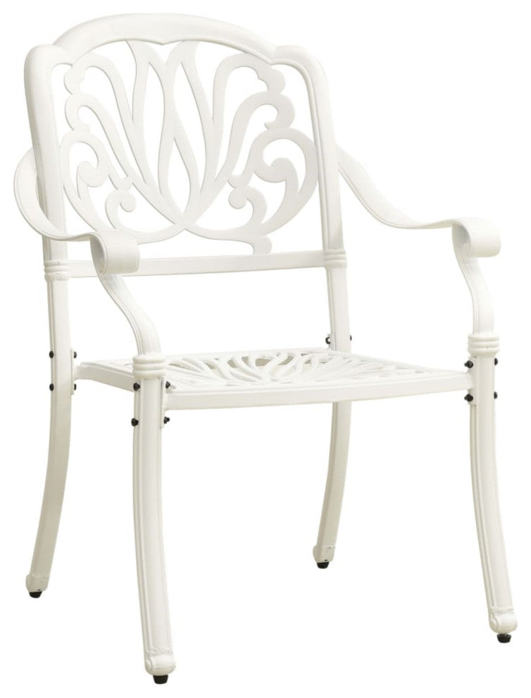 Vidaxl Garden Chairs 2-Piece Set Cast Aluminum White