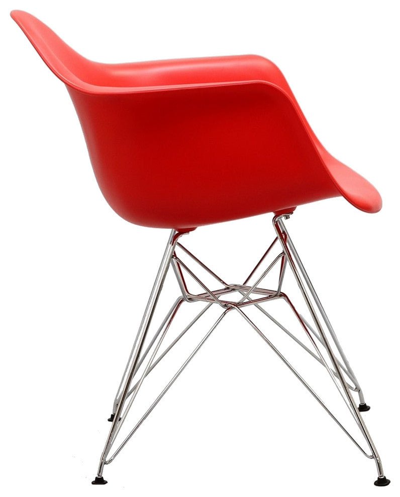 Modern Contemporary Kitchen Dining Armchair Red
