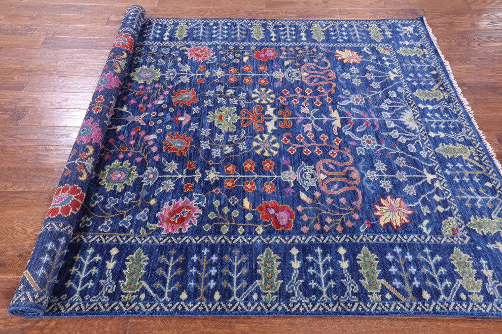 Hand Knotted Turkish Oushak Rug 6' 2" X 8' 9" - Q15942