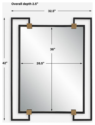 Uttermost Ivey Rectangle Industrial Mirror