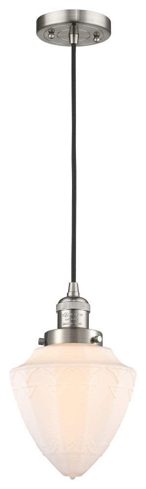 Innovations 201C-SN-G661-7-LED 1 Light Mini Pendant, Brushed Satin Nickel