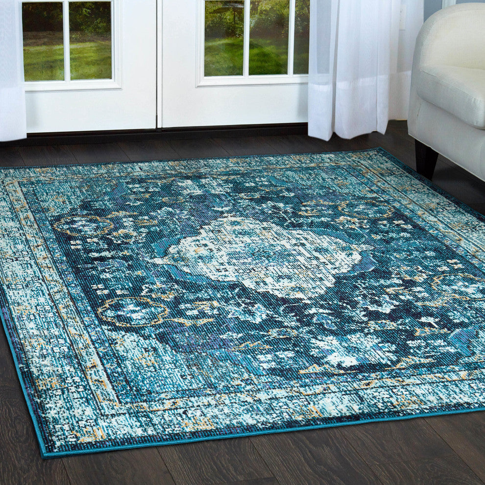 Patio Starlight Navy Blue 7''9"x10''2" Area Rug