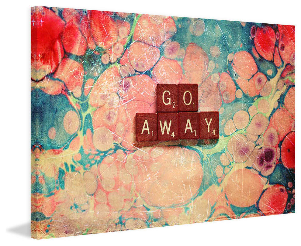 "Go Away" Print on Canvas by Sylvia Cook
