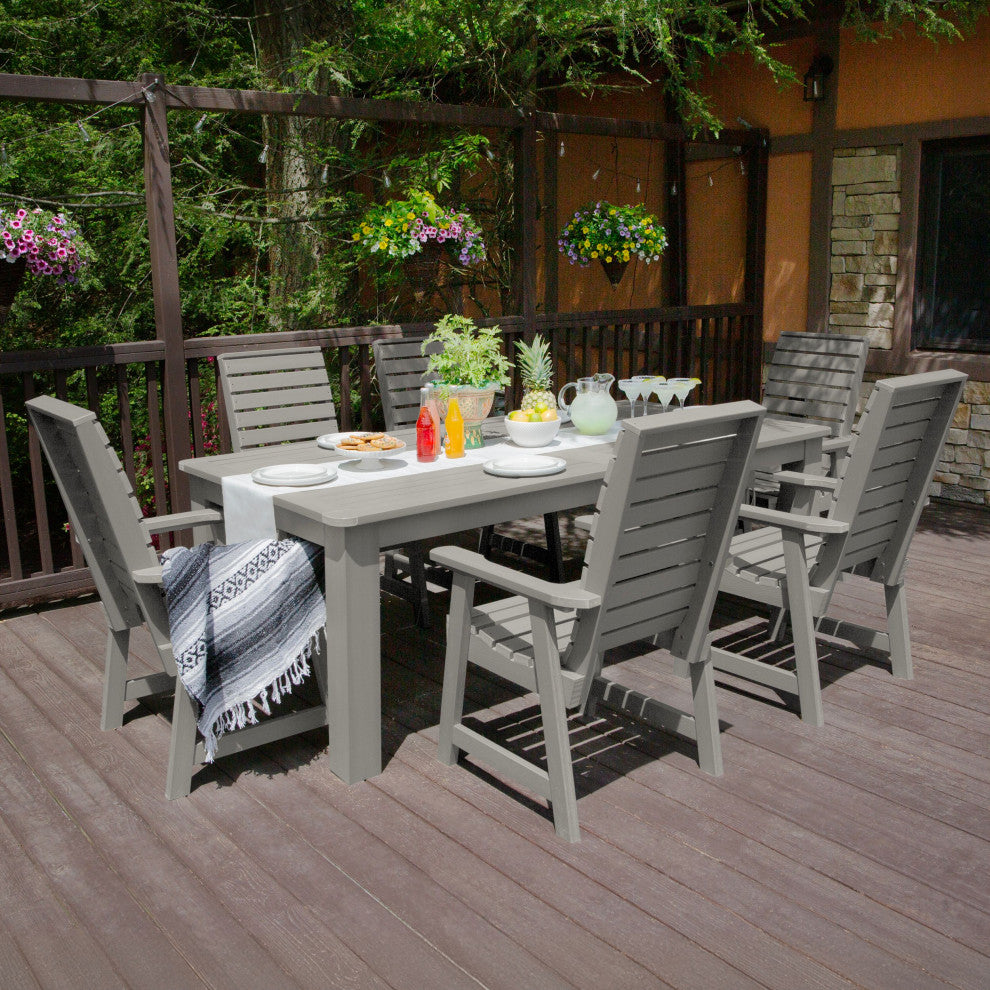 Weatherly 7-Piece Rectangle Dining Set, Harbor Gray