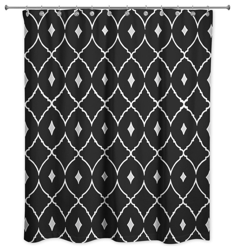Diamond Shower Curtain, Black