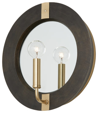 Capital Lighting 647311 Finn 12" Tall Wall Sconce - Black Stain / Matte Brass