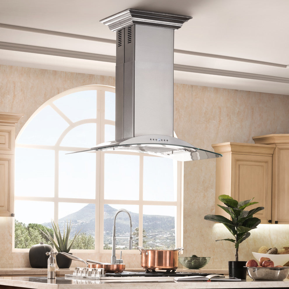 ZLINE 36 in. Island Range Hood, Stainless Steel, GL9i-36