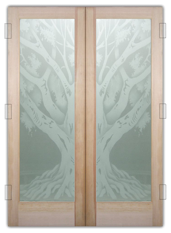 Interior Prehung Door or Interior Slab Door - Oak Tree II - Douglas Fir...