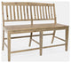 Carlyle Crossing Modern Rustic Solid Wood Slatback Counter Height Bench