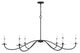 6-Light Chandelier, Matte Black