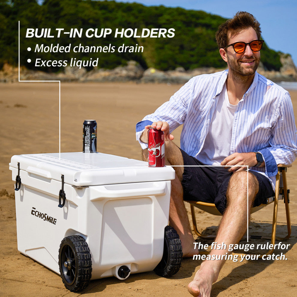 EchoSmile 75 qt. Rotomolded Cooler, White
