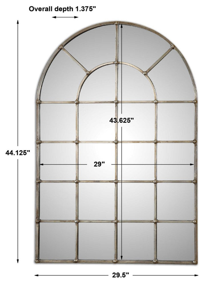 Elegant 44" Palladian Arch Wall Mirror
