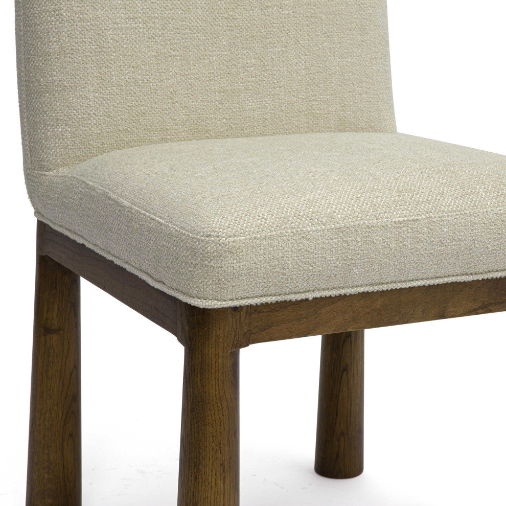 Tiara Performance Basketweave Fabric Dining Chair, Cream
