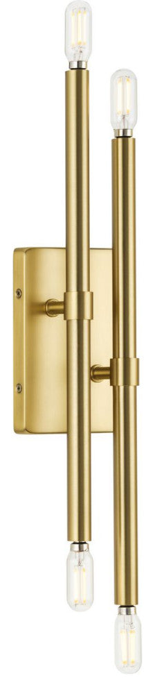 Arya Collection Four-Light Brushed Gold Luxe Wall Bracket