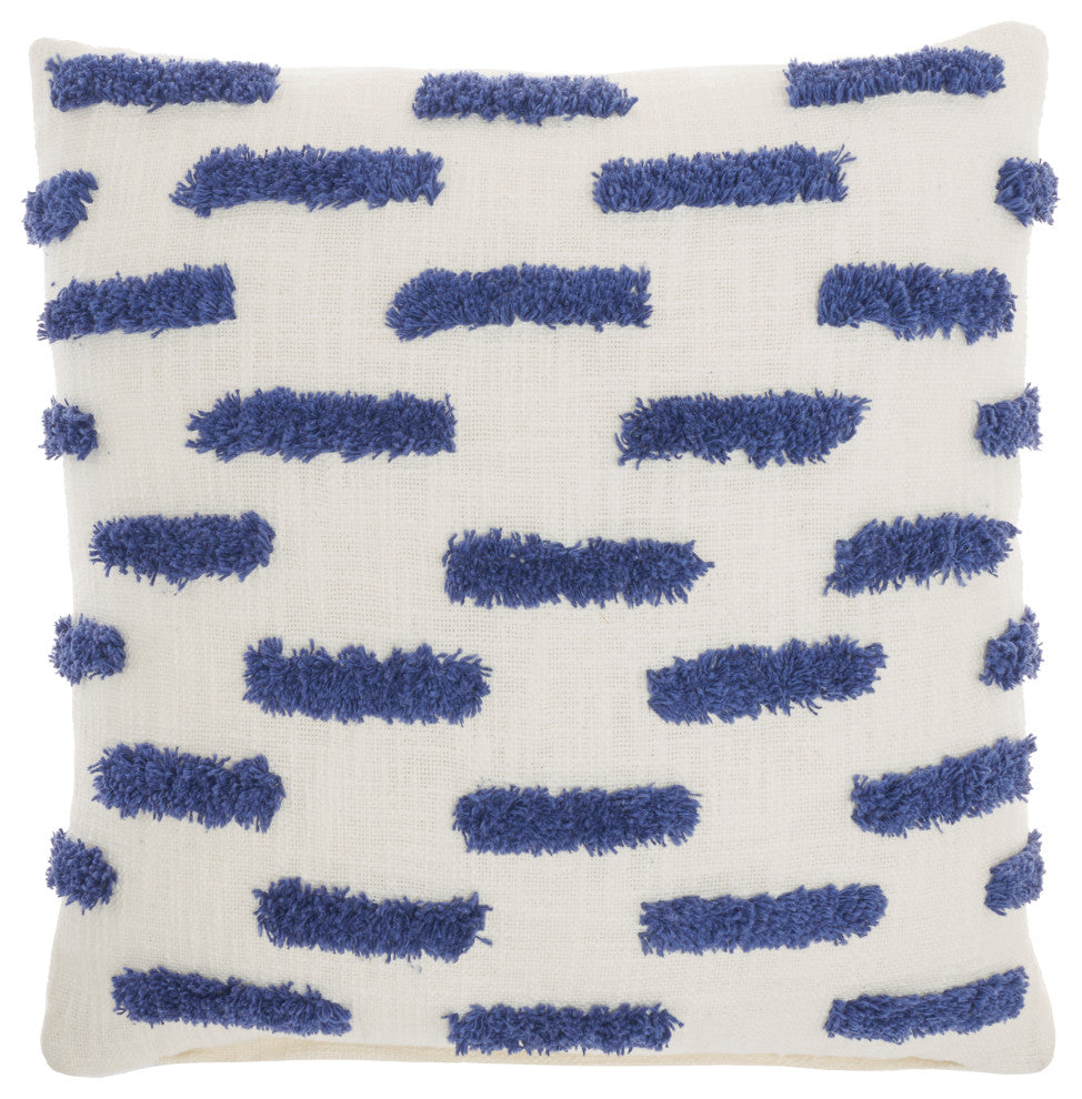Mina Victory GC576 Throw Pillow, Blue Ink, 18"X18"