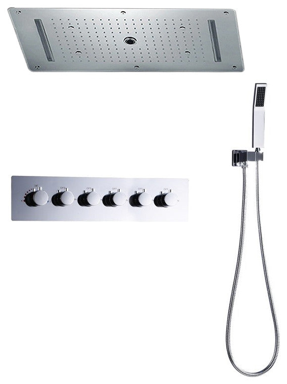 Livorno Multi Function ceiling Mount LED Shower Set With Hand Held Shower