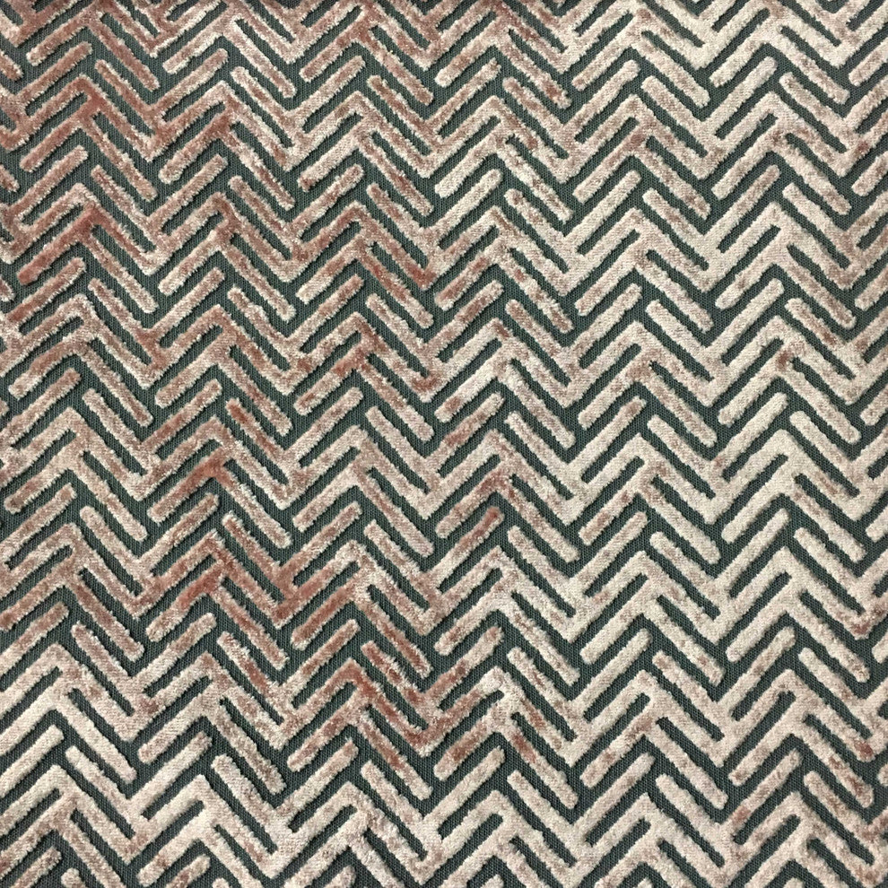 Apollo Burnout Velvet Upholstery Fabric, Blush