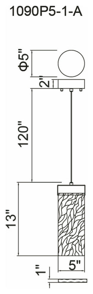Carolina LED Pendant With Pewter Finish