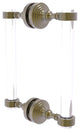 Pacific Grove 8" Groovy Accent Back to Back Shower Door Pull, Antique Brass