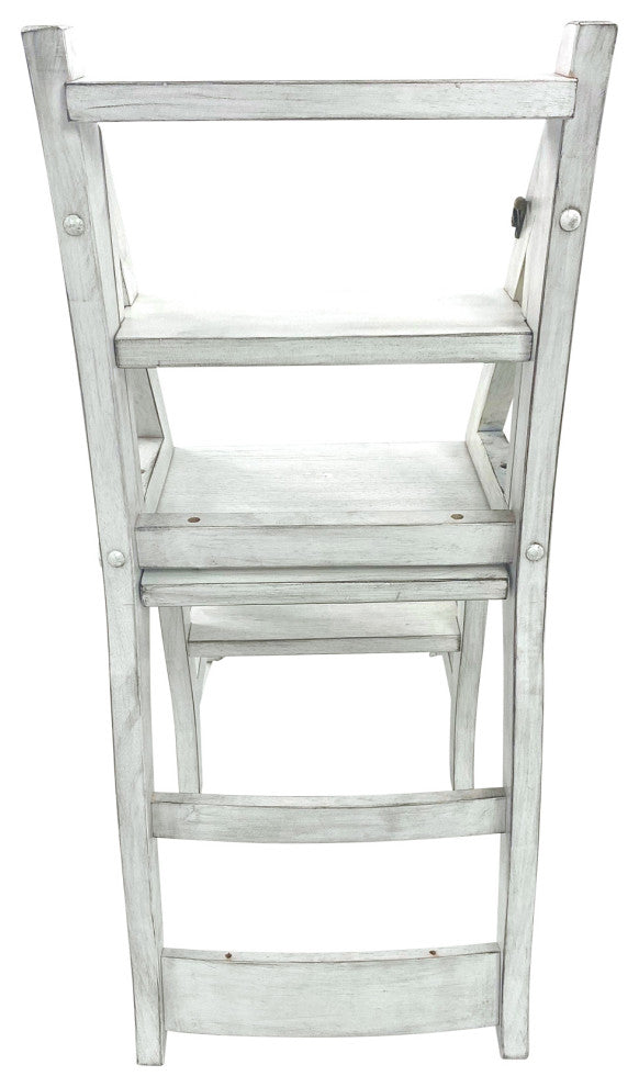 Folding Library Chair - Antique White