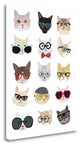 "Cats With Glasses" By Hanna Melin, Giclee Print on Gallery Wrap Canvas