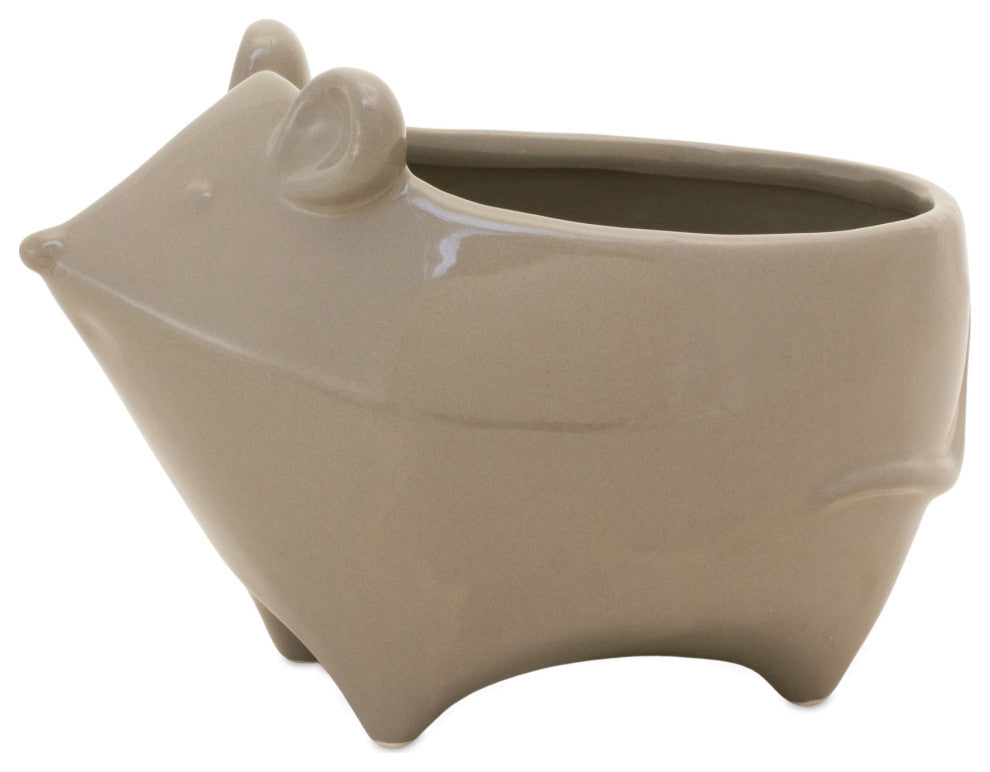 Ceramic Mouse Planter, Set of 4