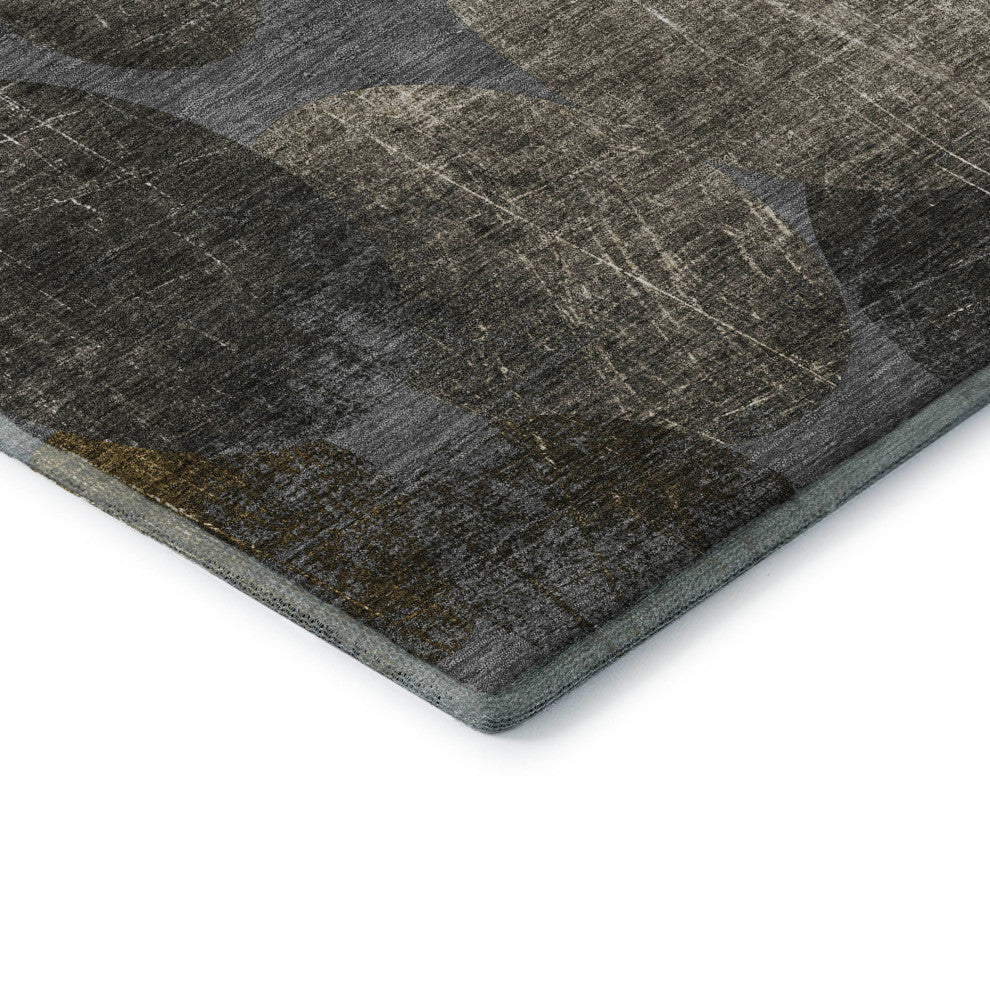 Premium Machine Washable Mayfield AMF556 Brown 8' x 8' Round Rug