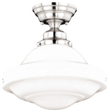 Huntley 12" Semi-Flush Mount Satin Nickel