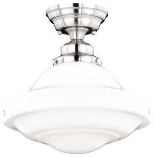 Huntley 12" Semi-Flush Mount Satin Nickel