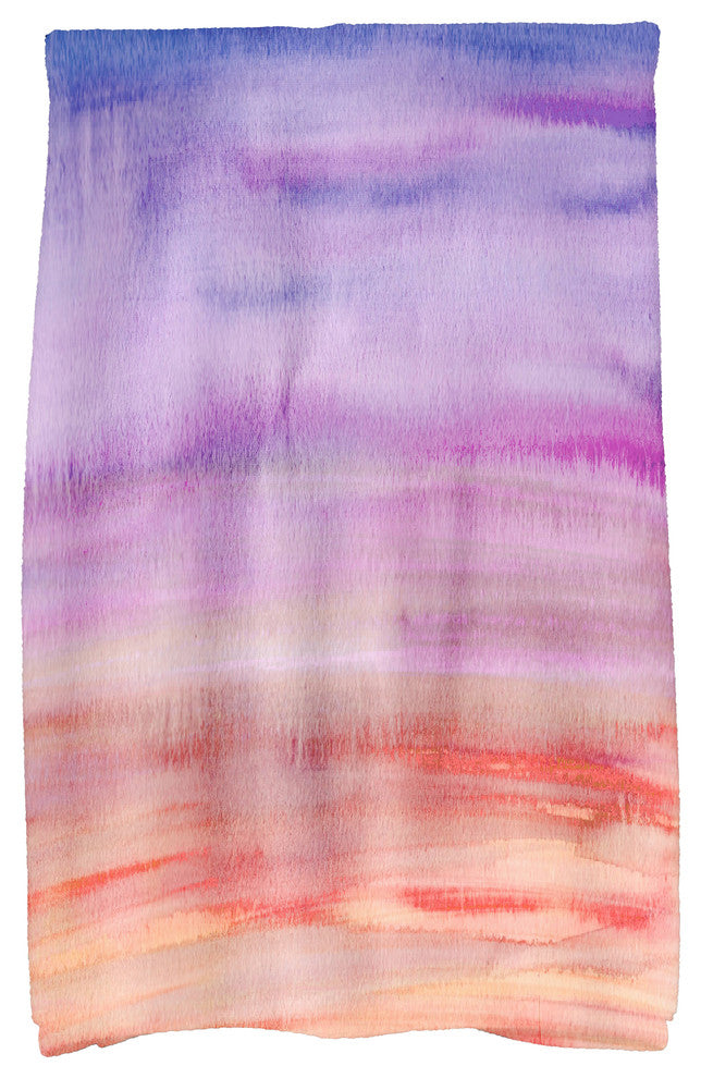 Sunset Beauty 18"x30" Orange Color Stripe Print Kitchen Towel