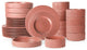 Christian Siriano Lusso Stoneware 32 Piece Dinnerware Set, Redwood