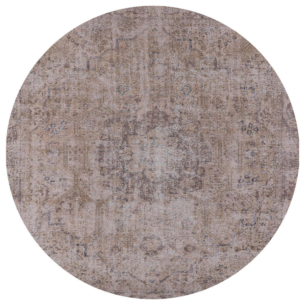 Ahgly Company Indoor Round Mid-Century Modern Area Rugs, 4' Round