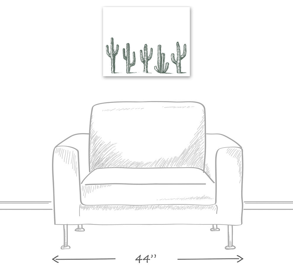 "A Line of Cactus" Canvas Wall Art, 16"x20"
